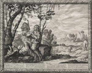 放蕩息子：豚の世話をする放蕩息子 作： Abraham Bosse