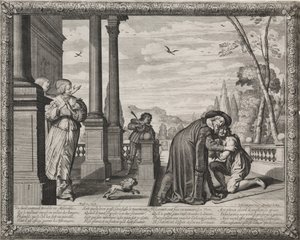 放蕩息子：放蕩息子の帰還。 作： Abraham Bosse