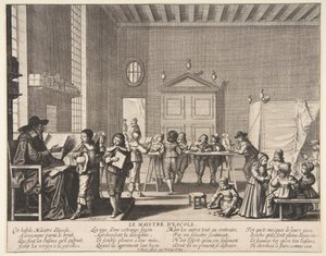 スクールマスター、ca。 1635-38。 作： Abraham Bosse
