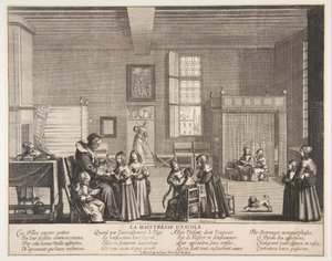 学校の愛人、ca。 1638。 作： Abraham Bosse
