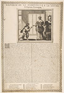 船長の手紙に対するお嬢様の返事 1636年。 作： Abraham Bosse
