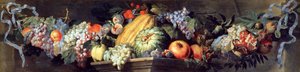 果実と花の饗宴（油彩・キャンバス 作： Abraham Brueghel