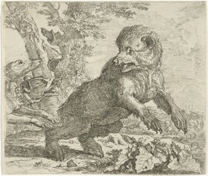 犬に襲われたクマ いろいろな動物（シリーズタイトル） 作： Abraham Danielsz. Hondius