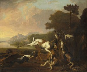 鹿狩り 作： Abraham Danielsz. Hondius