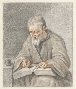 本に書いている老人 作： Abraham Delfos