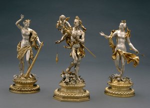 ヘラクレス、オンファレと金星、1695-1700年頃（部分的に銀メッキ）