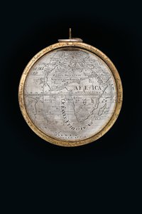 1697〜99年、アウグスブルクのヘラクレスとアトラスによってサポートされた、地球と天体の2つの地球儀 作： Abraham Drentwett