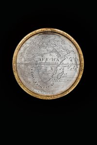 ヘラクレスとアトラス、アウグスブルク、1697-99によってサポートされている2つの例外的な地球儀と天球儀 作： Abraham Drentwett