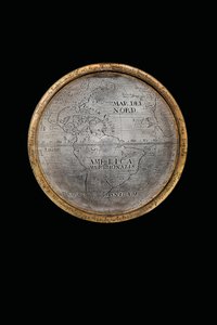ヘラクレスとアトラス、アウグスブルク、1697-99によってサポートされている2つの例外的な地球儀と天球儀 作： Abraham Drentwett