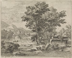 古典遺跡のある風景 風景（シリーズタイトル） 作： Abraham Genoels
