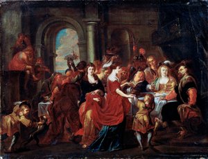「ヘロデの饗宴」、17 世紀。 作： Abraham Jansz van Diepenbeeck