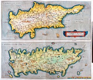 ギリシャ, クレタ島, キプロス 作： Abraham Ortelius