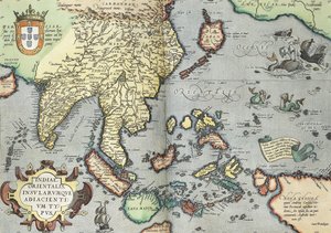 インド、1592 作： Abraham Ortelius