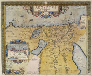 古代エジプトの地図 - アブラハム・オルテリウス作、アントワープ 作： Abraham Ortelius