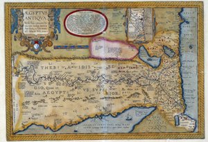 古代エジプトの地図 - アブラハム・オルテリウス作、アントワープ