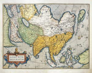 アブラハム・オルテリウスの「Theatrum Orbis Terrarum」よりアジアの地図 作： Abraham Ortelius