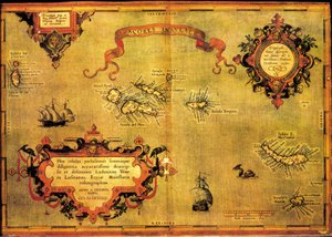 エイブラハム・オルテリウスによるアゾレス諸島の地図 作： Abraham Ortelius
