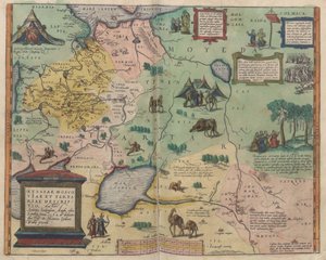 ロシアの地図：旧世界、1573 作： Abraham Ortelius