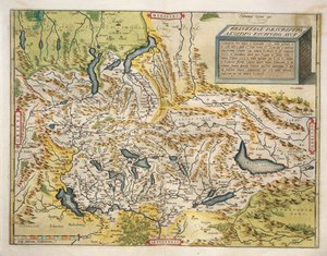 アブラハム・オルテリウス「Theatrum Orbis Terrarum」よりスイスの地図 作： Abraham Ortelius
