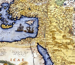 Palestine and Egypt after Abraham Orteliusのアトラス、アムステルダム 作： Abraham Ortelius