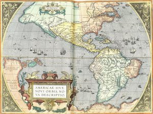 アメリカ、1592 作： Abraham Ortelius