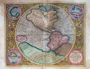アブラハム・オルテリウス（1527-1598）の世界地図 作： Abraham Ortelius
