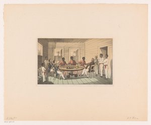 スリナムとオランダは紅茶を飲む 作： Abraham Pieter Felix