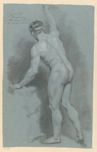 後ろから見た男性立裸体（二等賞 1774年） 作： Abraham Pietersz. Hulk