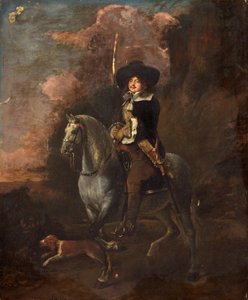 灰色の馬の騎兵、1660年頃 作： Abraham Pietersz. van Kalraet