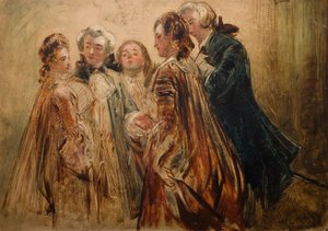 会話の断片、1845-1850。 作： Abraham Solomon