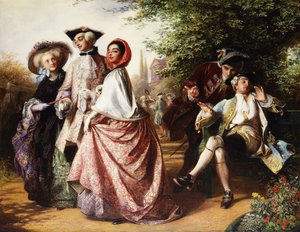 キツネとブドウ、1858 作： Abraham Solomon