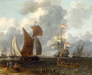 バトルオフショア、17世紀 作： Abraham Storck