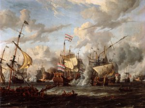 テクセル海軍の戦い 作： Abraham Storck