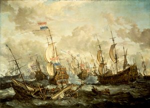 HMS「ロイヤル・プリンス」と他の艦船、フォーデイズ・バトルにて 作： Abraham Storck