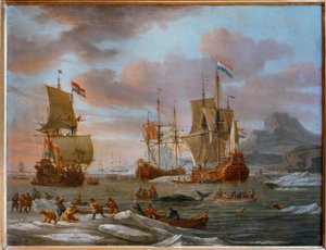 オランダの捕鯨 作： Abraham Storck