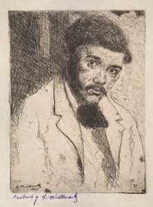 自画像、1900 年。 作： Abraham Walkowitz