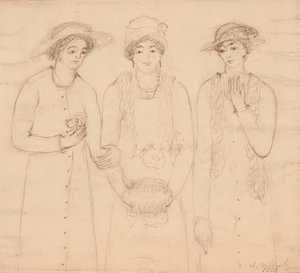 3 人の女性、1908 年。 作： Abraham Walkowitz