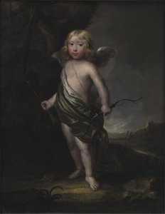 キューピッドの衣装を着た高貴な少年の肖像 作： Abraham Wuchters