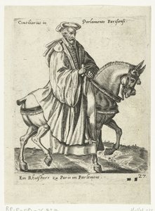 馬に乗ったフランスの評議員 作： Abraham de Bruyn (attributed to)