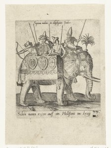 戦象に乗るインディアン