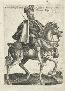 馬に乗ったオランダの従者 作： Abraham de Bruyn (attributed to)