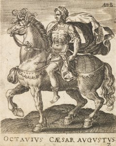Octavius Caesar Augustus from Twelve Caesars on Horseback, ca. 1565-1587年、約。 1565-1587。
