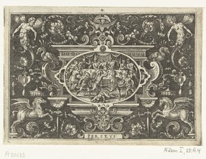 フィネウスはペルセウスとアンドロメダの結婚式を妨害する PERSEUS (オブジェクトのタイトル) 作： Abraham de Bruyn
