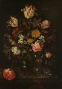 花のある静物 作： Abraham van Beyeren
