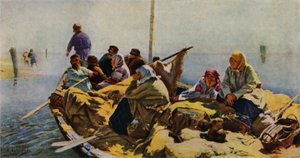 「岡川で」、1890年、1965年。 作： Abram Arkhipov