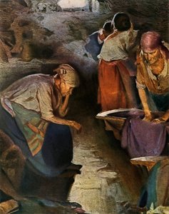 「ウォッシャーウーマン」、1901年、1965年。 作： Abram Arkhipov