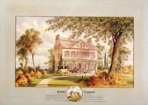 マウント・プレザント（ビークマン邸）、ニューヨーク市、1874年頃（紙に水彩、ガッシュ、グラファイト 作： Abram Hosier