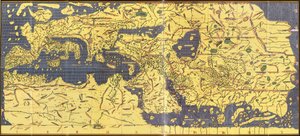 1154年の「Kitab Rudjdjar」または「Tabula Rogeriana」のコピー 作： Abu Muhammad (after) Al Idrisi or Edrisi