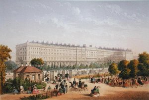 ハイド・パーク・ガーデンズ 1862年頃（カラーリトグラフ） 作： Achille Louis Martinet