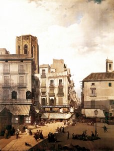 バルセロナのランブラス通りにあるPla de l